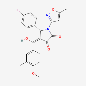 5-(4-fluorophenyl)-3-hydroxy-4-(4-methoxy-3-methylbenzoyl)-1-(5-methylisoxazol-3-yl)-1H-pyrrol-2(5H)-one
