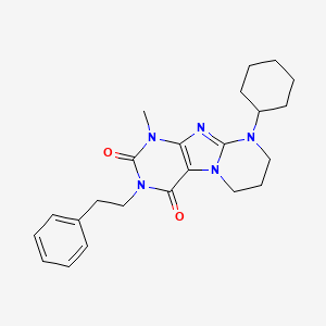9-cyclohexyl-1-methyl-3-phenethyl-6,7,8,9-tetrahydropyrimido[2,1-f]purine-2,4(1H,3H)-dione