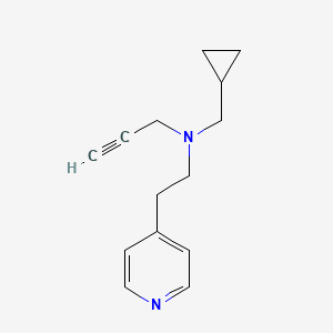 molecular formula C14H18N2 B2969422 N-(Cyclopropylmethyl)-N-(2-pyridin-4-ylethyl)prop-2-yn-1-amine CAS No. 1465340-28-6