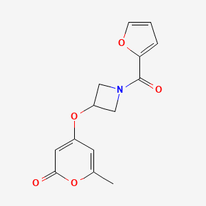 4-((1-(furan-2-carbonyl)azetidin-3-yl)oxy)-6-methyl-2H-pyran-2-one