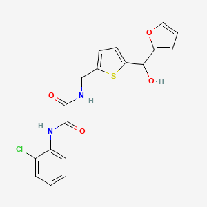 molecular formula C18H15ClN2O4S B2969483 N'-(2-chlorophenyl)-N-({5-[(furan-2-yl)(hydroxy)methyl]thiophen-2-yl}methyl)ethanediamide CAS No. 1788844-56-3