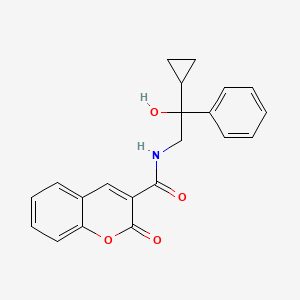 molecular formula C21H19NO4 B2969529 N-(2-cyclopropyl-2-hydroxy-2-phenylethyl)-2-oxo-2H-chromene-3-carboxamide CAS No. 1421450-82-9