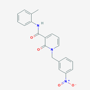 molecular formula C20H17N3O4 B2969577 N-(2-methylphenyl)-1-[(3-nitrophenyl)methyl]-2-oxo-1,2-dihydropyridine-3-carboxamide CAS No. 946332-05-4