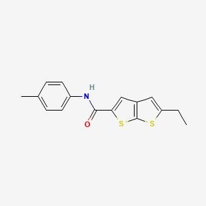 molecular formula C16H15NOS2 B2969591 5-ethyl-N-(4-methylphenyl)thieno[2,3-b]thiophene-2-carboxamide CAS No. 406201-33-0