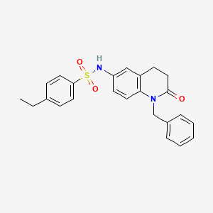 molecular formula C24H24N2O3S B2969692 N-(1-benzyl-2-oxo-1,2,3,4-tetrahydroquinolin-6-yl)-4-ethylbenzene-1-sulfonamide CAS No. 954640-19-8