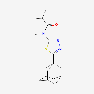 molecular formula C17H25N3OS B2969719 N-[5-(adamantan-1-yl)-1,3,4-thiadiazol-2-yl]-N,2-dimethylpropanamide CAS No. 392320-83-1