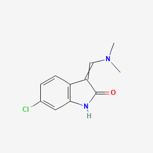 molecular formula C11H11ClN2O B2969735 6-Chloro-3-[(dimethylamino)methylidene]-2,3-dihydro-1h-indol-2-one CAS No. 91505-83-8