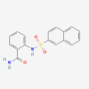 molecular formula C17H14N2O3S B2969775 2-(Naphthalene-2-sulfonamido)benzamide CAS No. 877940-60-8