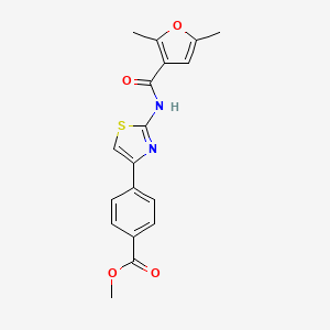 molecular formula C18H16N2O4S B2969783 Methyl 4-(2-(2,5-dimethylfuran-3-carboxamido)thiazol-4-yl)benzoate CAS No. 1219906-67-8