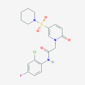 molecular formula C18H19ClFN3O4S B2969818 N-(2-chloro-4-fluorophenyl)-2-[2-oxo-5-(piperidine-1-sulfonyl)-1,2-dihydropyridin-1-yl]acetamide CAS No. 1251710-78-7