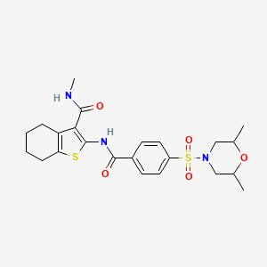 2-(4-((2,6-dimethylmorpholino)sulfonyl)benzamido)-N-methyl-4,5,6,7-tetrahydrobenzo[b]thiophene-3-carboxamide