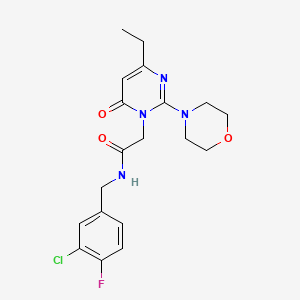 N-(3-chloro-4-fluorobenzyl)-2-(4-ethyl-2-morpholin-4-yl-6-oxopyrimidin-1(6H)-yl)acetamide
