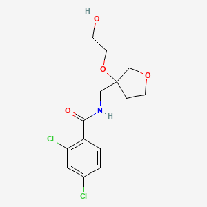 molecular formula C14H17Cl2NO4 B2969896 2,4-dichloro-N-{[3-(2-hydroxyethoxy)oxolan-3-yl]methyl}benzamide CAS No. 2309730-00-3