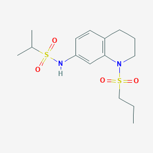 B2969905 N-(1-(propylsulfonyl)-1,2,3,4-tetrahydroquinolin-7-yl)propane-2-sulfonamide CAS No. 941900-85-2