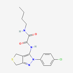 molecular formula C17H19ClN4O2S B2969907 N-butyl-N'-[2-(4-chlorophenyl)-2H,4H,6H-thieno[3,4-c]pyrazol-3-yl]ethanediamide CAS No. 899969-92-7