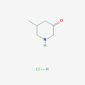 molecular formula C6H12ClNO B2969935 5-Methylpiperidin-3-one hydrochloride CAS No. 2172544-54-4