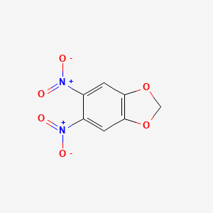 molecular formula C7H4N2O6 B2969947 5,6-Dinitro-1,3-benzodioxole CAS No. 7748-59-6; 7778-77-0