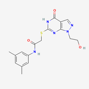 N-(3,5-dimethylphenyl)-2-((1-(2-hydroxyethyl)-4-oxo-4,5-dihydro-1H-pyrazolo[3,4-d]pyrimidin-6-yl)thio)acetamide