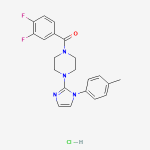 (3,4-difluorophenyl)(4-(1-(p-tolyl)-1H-imidazol-2-yl)piperazin-1-yl)methanone hydrochloride