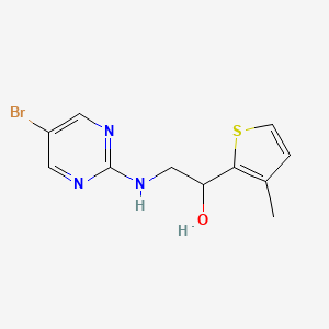 2-[(5-Bromopyrimidin-2-yl)amino]-1-(3-methylthiophen-2-yl)ethanol