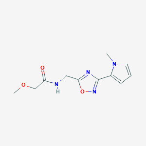 2-methoxy-N-((3-(1-methyl-1H-pyrrol-2-yl)-1,2,4-oxadiazol-5-yl)methyl)acetamide