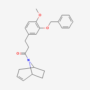 3-(3-(benzyloxy)-4-methoxyphenyl)-1-((1R,5S)-8-azabicyclo[3.2.1]oct-2-en-8-yl)propan-1-one