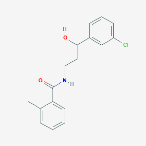 molecular formula C17H18ClNO2 B2969977 N-[3-(3-chlorophenyl)-3-hydroxypropyl]-2-methylbenzamide CAS No. 2034257-35-5