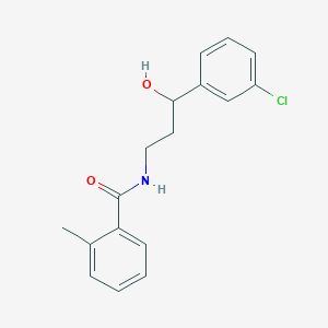 N-(3-(3-chlorophenyl)-3-hydroxypropyl)-2-methylbenzamide