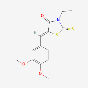 (Z)-5-(3,4-dimethoxybenzylidene)-3-ethyl-2-thioxothiazolidin-4-one