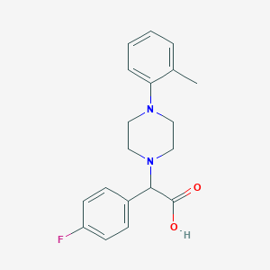 molecular formula C19H21FN2O2 B2969998 2-(4-Fluorophenyl)-2-(4-(o-tolyl)piperazin-1-yl)acetic acid CAS No. 1439903-95-3