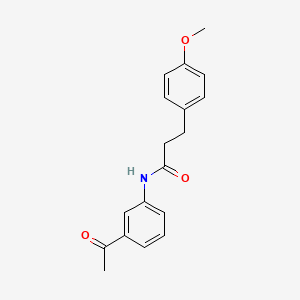 molecular formula C18H19NO3 B2970000 N-(3-acetylphenyl)-3-(4-methoxyphenyl)propanamide CAS No. 543723-31-5