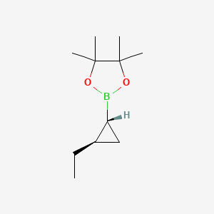 molecular formula C11H21BO2 B2970030 rac-2-[(1R,2R)-2-ethylcyclopropyl]-4,4,5,5-tetramethyl-1,3,2-dioxaborolane,trans CAS No. 2375816-12-7