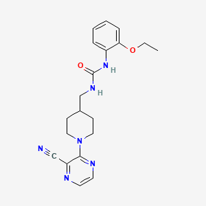 1-((1-(3-Cyanopyrazin-2-yl)piperidin-4-yl)methyl)-3-(2-ethoxyphenyl)urea