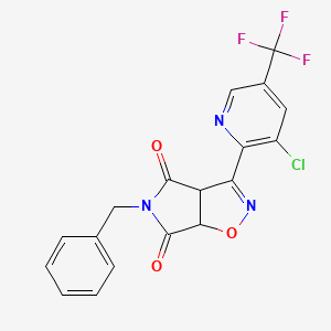 5-benzyl-3-[3-chloro-5-(trifluoromethyl)-2-pyridinyl]-3aH-pyrrolo[3,4-d]isoxazole-4,6(5H,6aH)-dione
