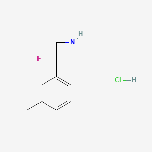 3-Fluoro-3-(3-methylphenyl)azetidine;hydrochloride