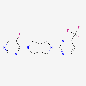 2-(5-Fluoropyrimidin-4-yl)-5-[4-(trifluoromethyl)pyrimidin-2-yl]-1,3,3a,4,6,6a-hexahydropyrrolo[3,4-c]pyrrole