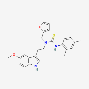 3-(2,4-dimethylphenyl)-1-(furan-2-ylmethyl)-1-(2-(5-methoxy-2-methyl-1H-indol-3-yl)ethyl)thiourea