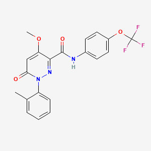 4-methoxy-6-oxo-1-(o-tolyl)-N-(4-(trifluoromethoxy)phenyl)-1,6-dihydropyridazine-3-carboxamide