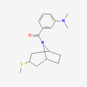 (3-(dimethylamino)phenyl)((1R,5S)-3-(methylthio)-8-azabicyclo[3.2.1]octan-8-yl)methanone