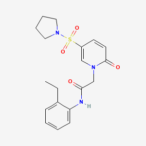 molecular formula C19H23N3O4S B2970052 N-(2-ethylphenyl)-2-[2-oxo-5-(pyrrolidine-1-sulfonyl)-1,2-dihydropyridin-1-yl]acetamide CAS No. 1251698-11-9
