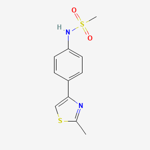 molecular formula C11H12N2O2S2 B2970065 N-[4-(2-methyl-1,3-thiazol-4-yl)phenyl]methanesulfonamide CAS No. 667910-38-5