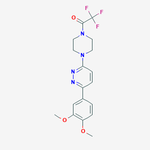 1-(4-(6-(3,4-Dimethoxyphenyl)pyridazin-3-yl)piperazin-1-yl)-2,2,2-trifluoroethanone