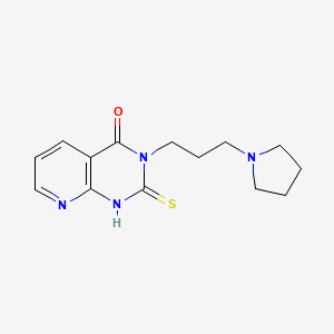 3-(3-pyrrolidin-1-ylpropyl)-2-sulfanylidene-1H-pyrido[2,3-d]pyrimidin-4-one