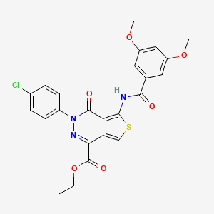 molecular formula C24H20ClN3O6S B2970094 ethyl 3-(4-chlorophenyl)-5-(3,5-dimethoxybenzamido)-4-oxo-3H,4H-thieno[3,4-d]pyridazine-1-carboxylate CAS No. 851950-34-0