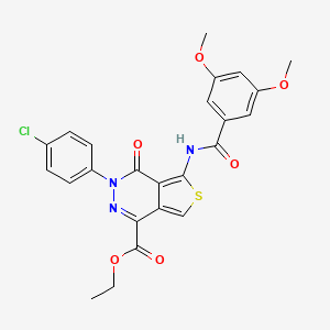 Ethyl 3-(4-chlorophenyl)-5-[(3,5-dimethoxybenzoyl)amino]-4-oxothieno[3,4-d]pyridazine-1-carboxylate