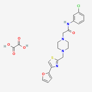 N-(3-chlorophenyl)-2-(4-((4-(furan-2-yl)thiazol-2-yl)methyl)piperazin-1-yl)acetamide oxalate