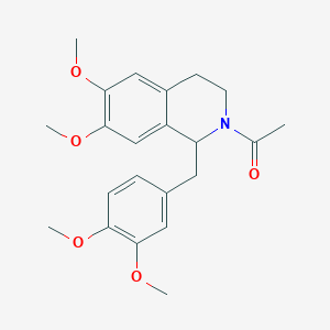 molecular formula C22H27NO5 B029701 2-Acetyl-1-((3,4-dimethoxyphenyl)methyl)-1,2,3,4-tetrahydro-6,7-dimethoxyisoquinoline CAS No. 31537-71-0
