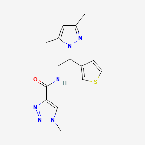 N-(2-(3,5-dimethyl-1H-pyrazol-1-yl)-2-(thiophen-3-yl)ethyl)-1-methyl-1H-1,2,3-triazole-4-carboxamide