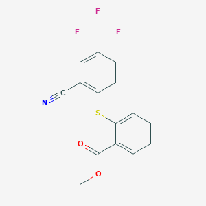 Methyl 2-{[2-cyano-4-(trifluoromethyl)phenyl]sulfanyl}benzenecarboxylate