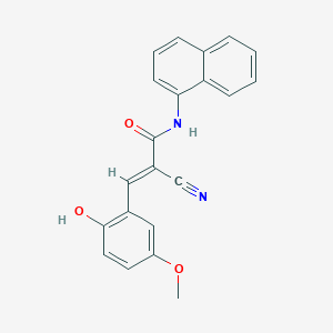 (E)-2-cyano-3-(2-hydroxy-5-methoxyphenyl)-N-naphthalen-1-ylprop-2-enamide